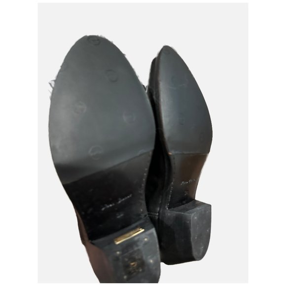 GOLDEN GOOSE Leather Embroidered Accent Western Trend Boots Size: 8 - Picture 5 of 7